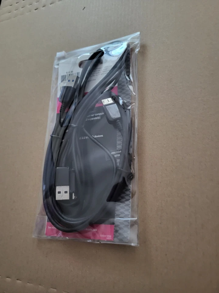 T-Mobile Universal 4 Ft Micro USB To USB Cable + another cable Brand New - Image 4 of 4