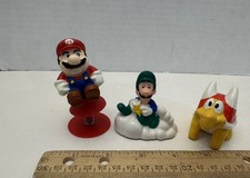 Lot of 3 Vintage 1989 McDonalds Happy Meal Toys Nintendo Super Mario Bros Luigi