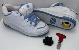 Heelys Women’s Size 7 Style 7139 With Wheels And Tool Blue And White