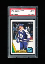 1987 OPC HOCKEY 120 TOM FERGUS PSA 9 MINT MAPLE LEAFS