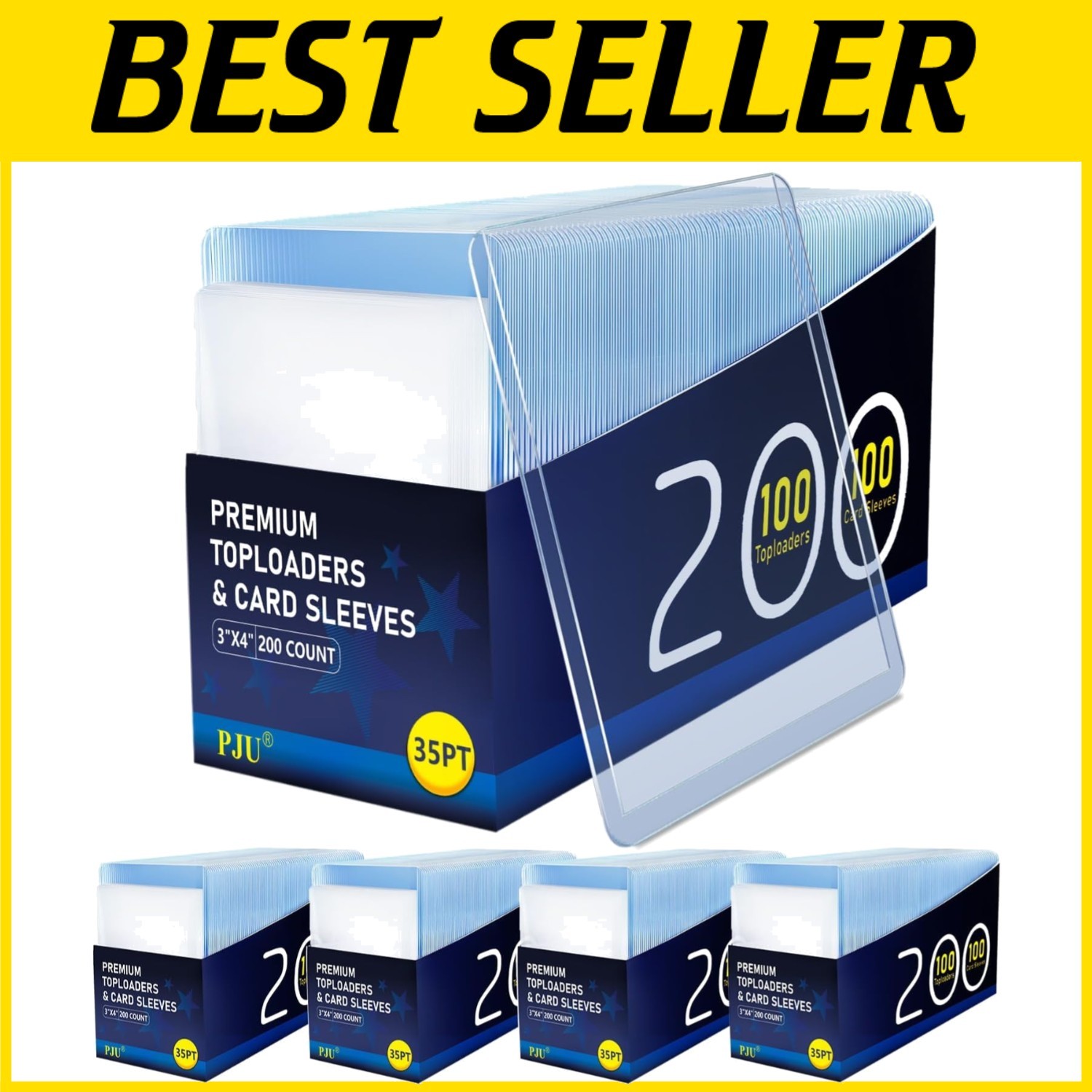 pju card sleeves Amazon.com: 200 Hard Plastic Card Sleeves, Premium Baseball Card Protectors,  3