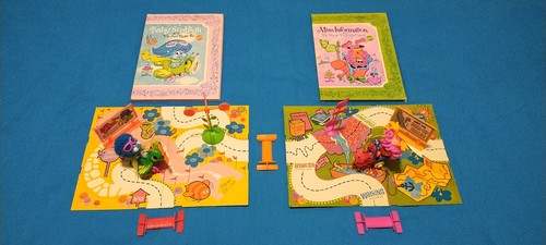 Two Mattel 1969 Upsy Downsy Dolls with their Rides Accessories and Story Books!!