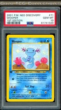 PSA 10 ⭐️ Pokemon Wooper 71 Neo Discovery 1st Edition Vintage Non-Holo on eBay