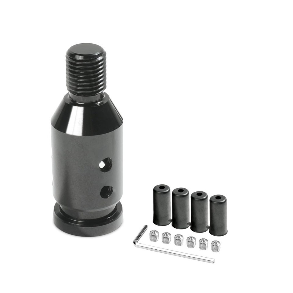 Black Shift Knob Adapter Gear Shifter Adapter Kit Aluminum Alloy with 4 ...