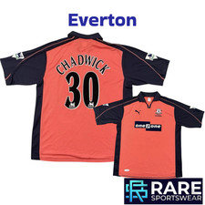 EVERTON 2001-02 FOOTBALL AWAY SHIRT XL ADULT PUMA (V GOOD) CHADWICK No30 VINTAGE
