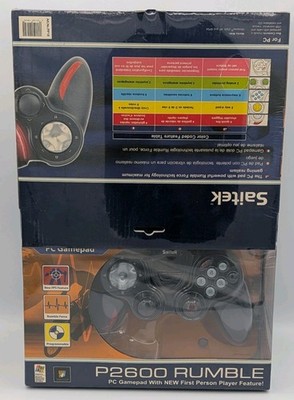 Lot of 2 Saitek P2600 Rumble PC Gamepad Controller New / Sealed