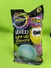   Illooms Led Balloons Mixed Light Up Balloons 5 pack. LED 15 HRS