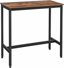 VASAGLE Bar Table, Narrow Rectangular, Kitchen, Pub Dining High Table, Easy Asse