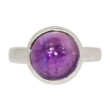Natural Amethyst - African 925 Sterling Silver Ring Jewelry s.6.5 ALLR-32490