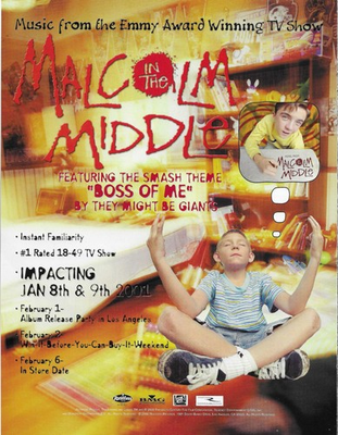 #ad THEY MIGHT BE GIANTS Boss 2000 PROMO TRADE AD Poster of Malcolm in the middle $34.99