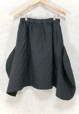 USED COMME DES GARCONS AD2013 ASYMMETRICAL QUILTED SKIRT, BLACK GOOD