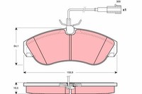 1 X Bremsbelagsatz BremsbeläGe TRW GDB1426 FüR Peugeot Fiat