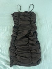 Women’s size S black mini dress bodycon ruched little black dress