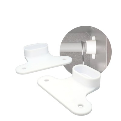 SplashNColor Closet Rod Holders Compatible with IKEA Komplement Pax - ABS Hea...