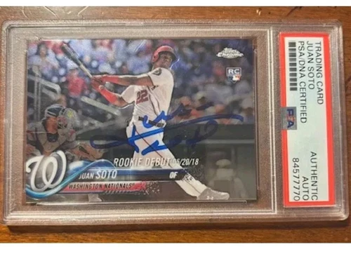 2018 Topps Chrome Update Signed  Juan Soto Rookie Auto PSA/DNA