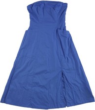 Free People Womens Cotton Strapless A-line Dress, Blue, 0