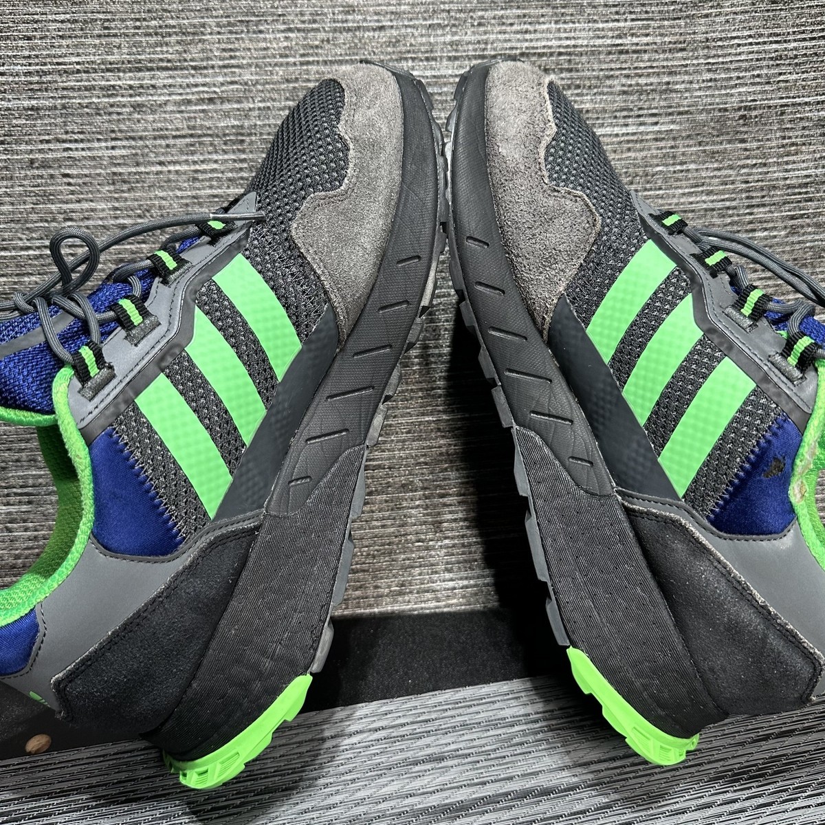 Adidas ZX 1K Boost Shoes Grey Six-Screaming Green-Core Black