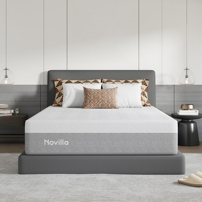 Novilla Bliss Mattress Queen Size, 14 Inch Gel Queen Memory Foam Mattress