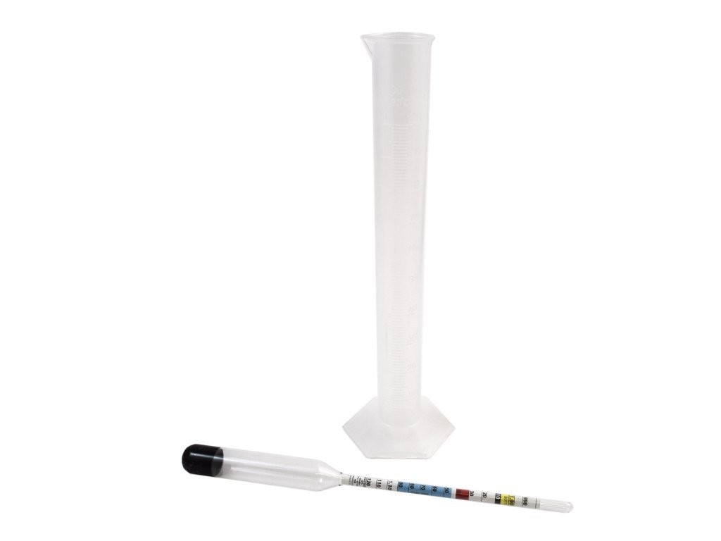 Stevenson-Reeves Triple Scale Hydrometer & Plastic Measuring Cylinder Trial Jar