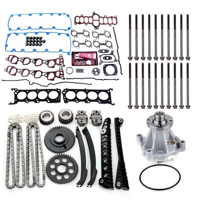 Timing Chain Kit Water Pump Head Gasket Set For 97-99 Ford E-250 Econoline 5.4L