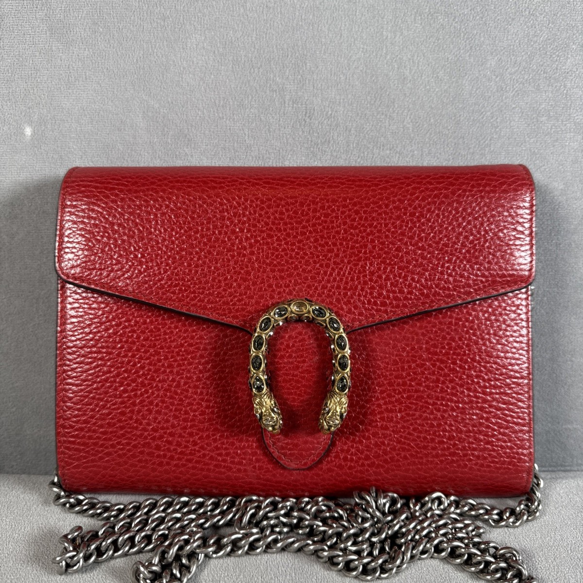 Chain Wallet Gucci Red Clutch Purse Gucci Dionysus Mini Chain Bag