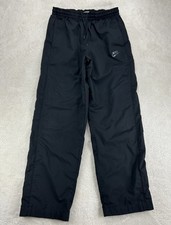 Nike Woven Track Pants Mens Medium Black Athletic Training Swoosh Small Holes