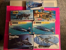 LOT OF 7 SMALL SCALE MILITARY AIRPLANE MODEL KITS SOME SEALED ALL COMPLETE LOOK!