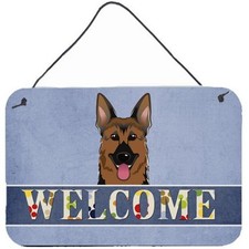 Carolines Treasures BB1397DS812 German Shepherd Welcome Wall and Door Hanging...