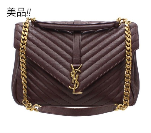 Saint Laurent X2528  YSL Quilted Leather College Bag