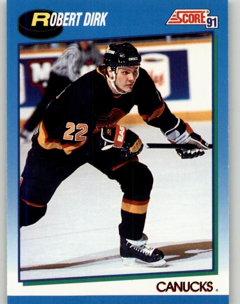 1991-92 Score Canadian English Robert Dirk #508 Vancouver Canucks