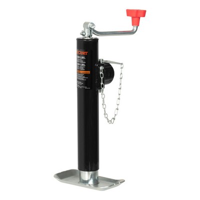Pipe-Mount Swivel Trailer Jack Tongue Jack Top Handle, 5K lbs, 10'' Travel CURT