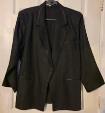 Vintage Gianni Versace Double Breasted Linen Jacket  Skirt Suit Women  s Sz 44