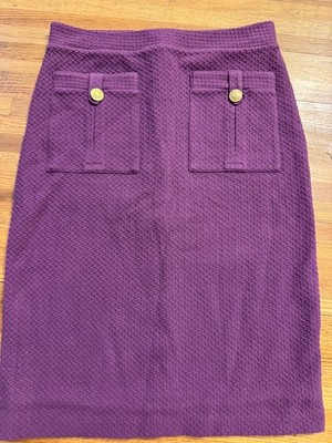 Womens Anthropologie Vanessa Virgina purple pencil A line skirt size XS