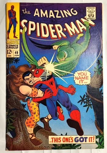 Amazing Spider-Man 49 Kraven Vulture Marvel Comics Raw Ungraded VG/F
