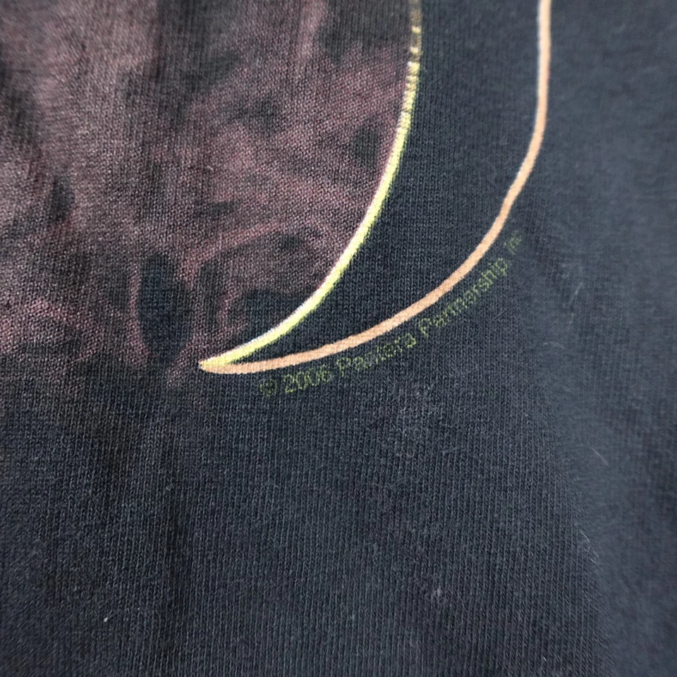 Camisa Pantera De Colección Para Hombres Pequeña Manga Larga Llamas Gráfico Y2K Logo Spellout Foto 3 de 4