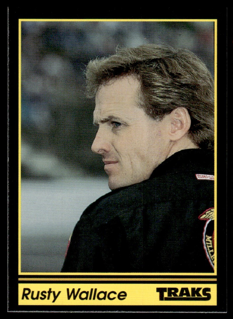 1991 TRAKS NASCAR CARD RUSTY WALLACE #124 7506