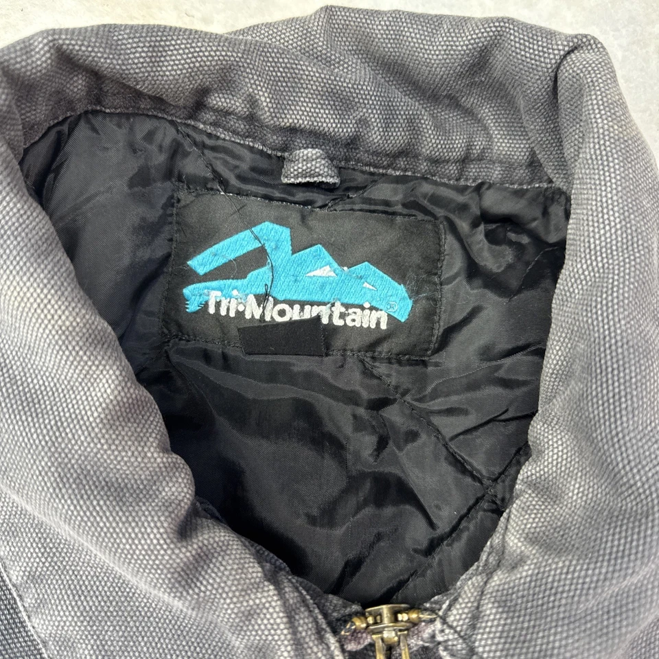 Chaqueta Tri Mountain Vintage Lona Acolchada Detroit Ropa de Trabajo Estilo Para Hombre Talla XL Foto 4 de 4