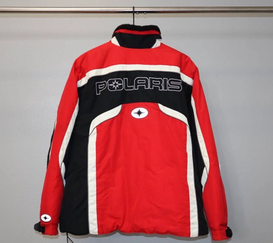 Polaris Men’s Snowmobile Jacket XL Red Sherpa Lined Thermolite Waterproof - Image 2 of 4