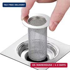 Resdenio Bathroom Sink Drain Strainer Stainless Steel, 2 Pack Floor Drain Filter