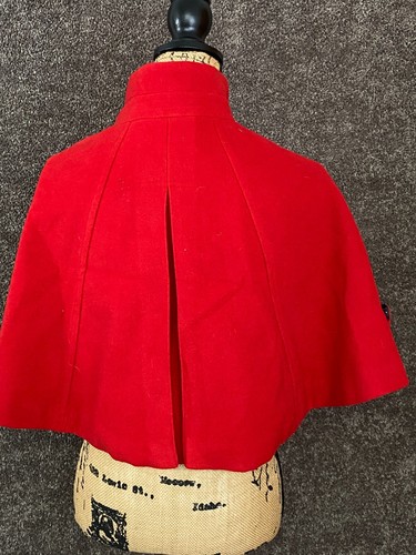 Forever21 Button Up Cover Up Poncho Jacket Small Women's Red Cape - Picture 5 of 13