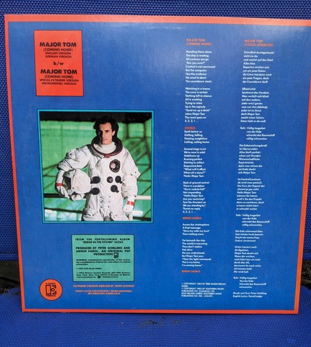 ELECTRA SUPER 12 PETER SCHILLING MAJOR TOM LP RECORD ALBUM 1982 83 REMIX 0-66995 - Imagen 11 de 11