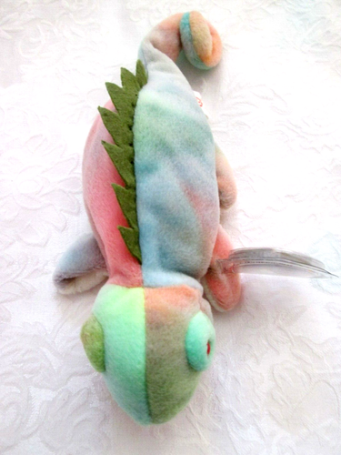 IGGY THE COLORFUL IGUANA TY BEANIE BABY-RARE-RETIRED 1997 MINT TAG ERRORS NEW - Picture 2 of 14