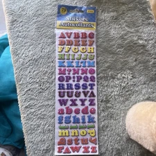 Alphabet Craft Neon Colorful Capital Letters Eva Puffy Stickers - New 79 Pc