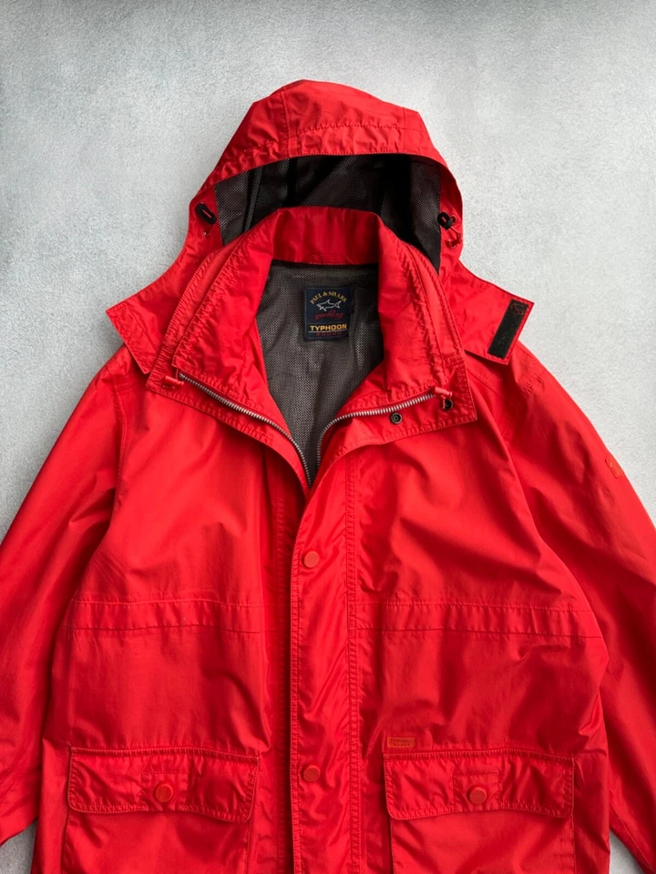 Chaqueta cortavientos vintage Paul & Shark Typhoon 20000 roja para hombre talla L Foto 4 de 4