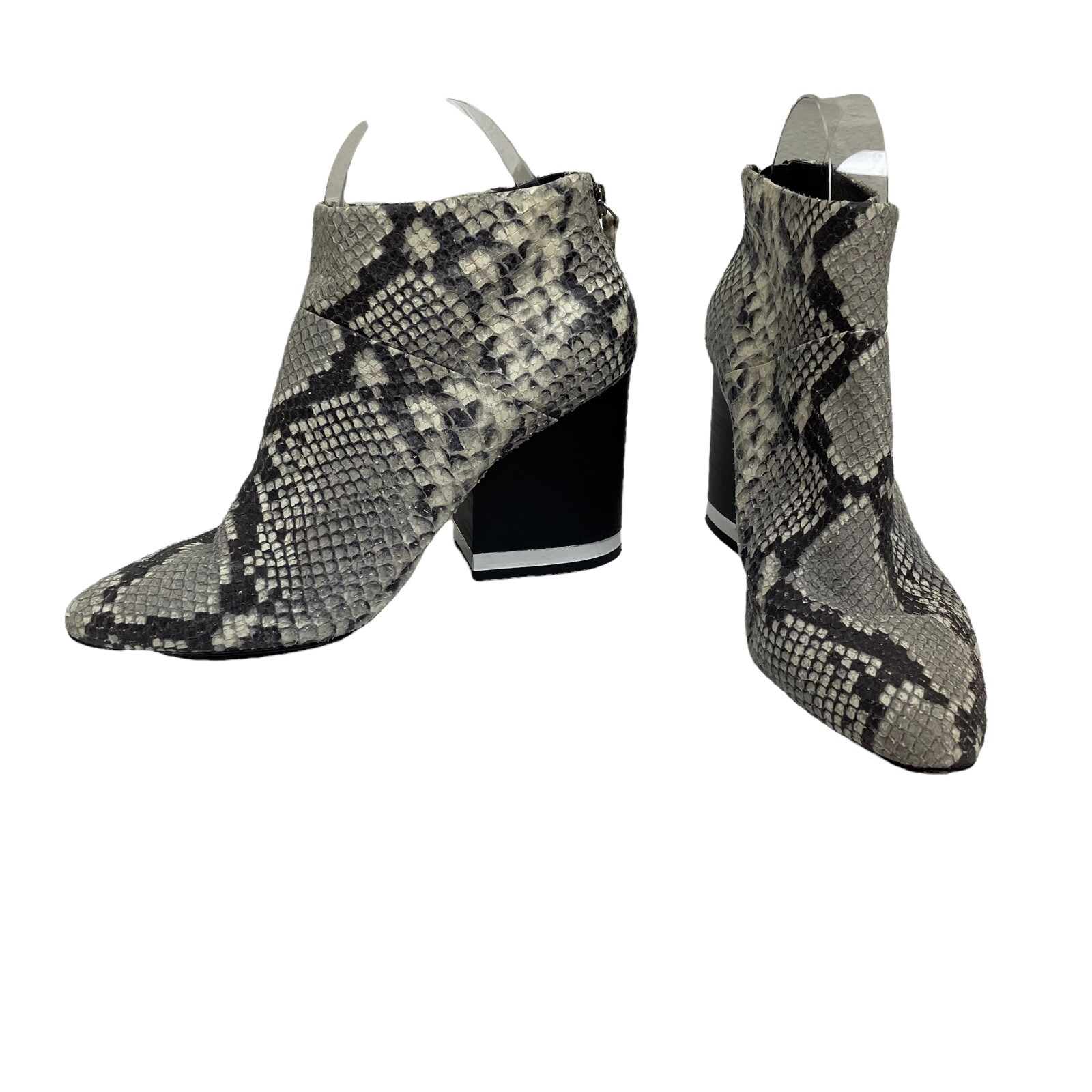 ASH Indy Python Print Leather Ankle Boots Back Zi… - image 1