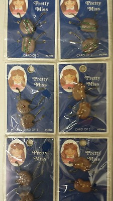 Vintage Kids Ponytail Holders! Unique old hard to find retro Items! NICE! 