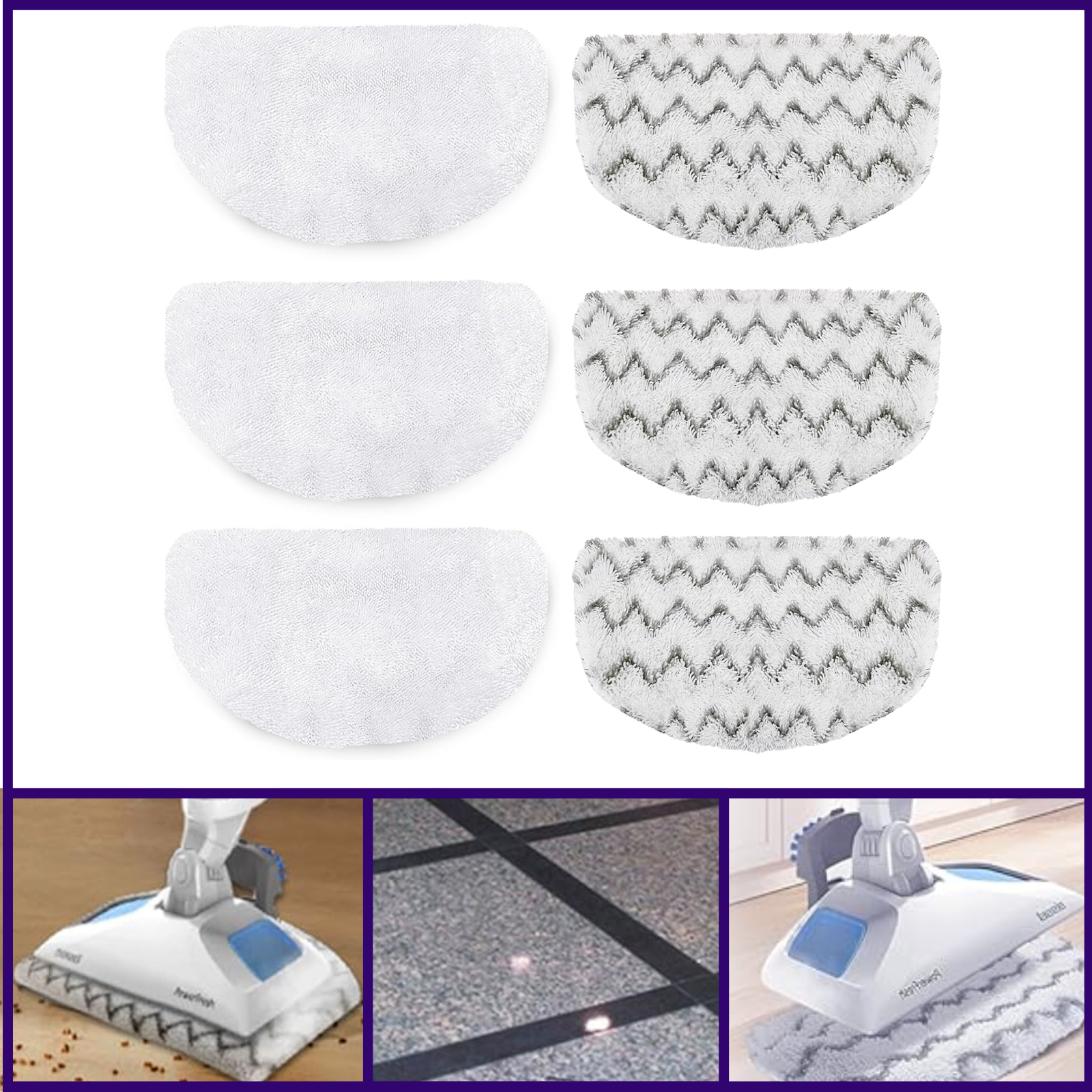 6Pack Steam Mop Replacement Pads for Bissell Powerfresh Steam Mop 1940 1440 1544-image