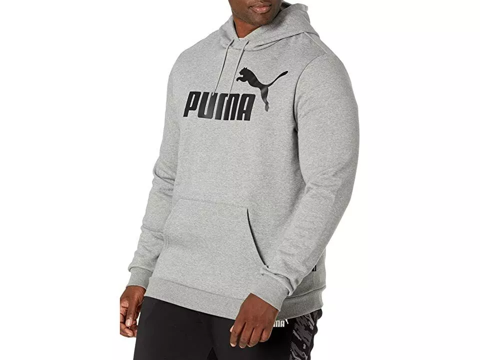 Puma Essential Big Logo Hoodie (Medium Heather Gray). Brand New