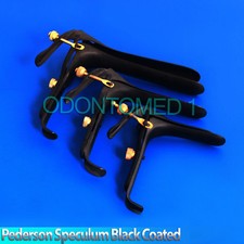 3 PCS Black Coated Pederson Vaginal Speculum S-M-L OB/GYN Instruments