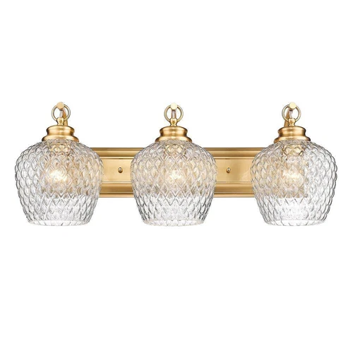 Golden Lighting Adeline 26.25 in. 3-Light Modern Brushed Gold Vanity Light - Picture 3 of 6
